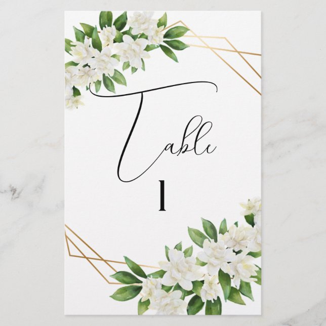 PAPIER JARDIN ÉLÉGANT CHÂSSIS FLORAL VERDURE NUMÉRO DE TA (Devant)