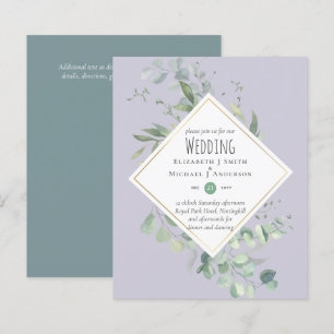 Papier Jardin Eucalyptus Verdure DUSTY Purple Mariage