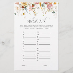 Papier Jardin Fleurs aquarelle Fête des mariées Jeu