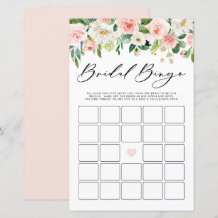 Papier Jardin Fleurs Fête des mariées de Bingo de la nupt