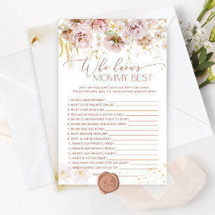 Papier Jardin floral qui connaît maman meilleur jeu