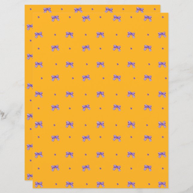 Papier Jaune de moutarde avec arcs pourpres et violets (Devant / Derrière)