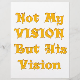 Papier Jaune Doré "Pas Ma Vision Mais Sa Vision" Ins