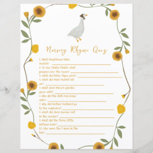 Papier Jaune Fleur sauvage quiz de rime