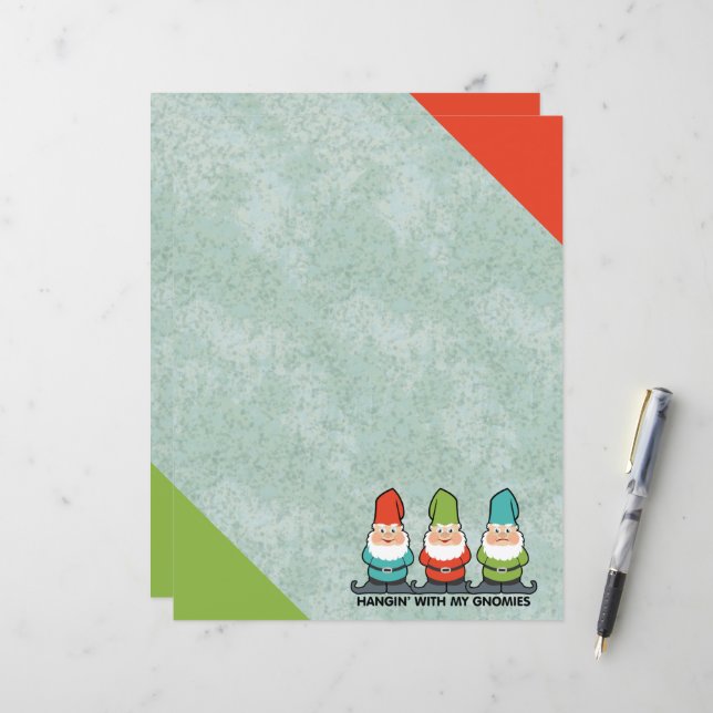 Papier Je Passe Avec Mes Gnomies Homies Mignonnes Station (Devant/Arrière en situation)