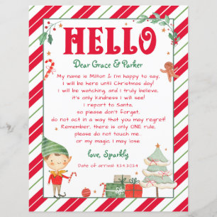 Papier Je suis de retour Elfe Bienvenue Bonjour Elfe de N