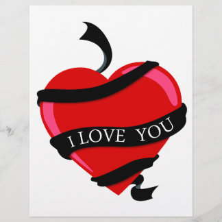 Papier Je t'aime coeur