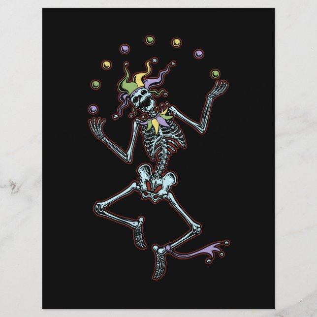 Papier Jester Skeleton (Devant)