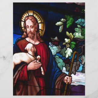 Papier Jésus Christ Lamb Design Verre Art Destinée