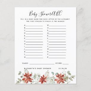 Papier Jeu ABC Jeu de Baby shower Citrouille floral