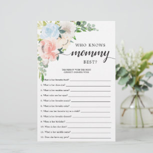 Papier Jeu Baby shower à double face Fleur Jolie Floral