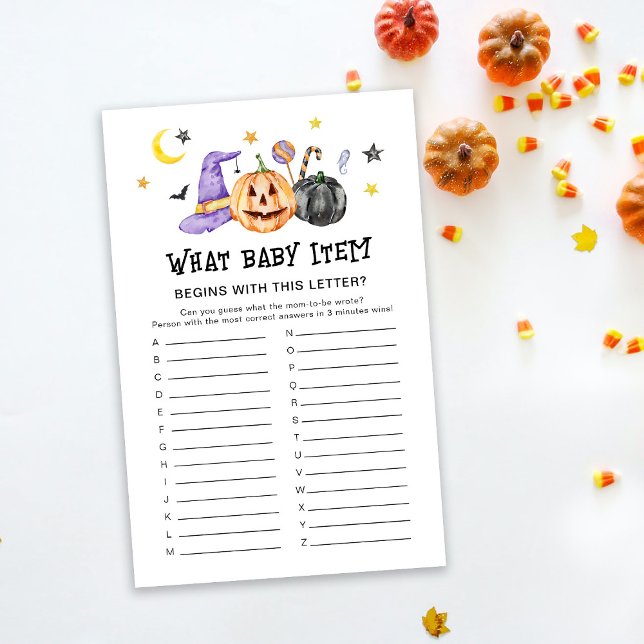 Papier Jeu Baby shower Halloween (Créateur téléchargé)
