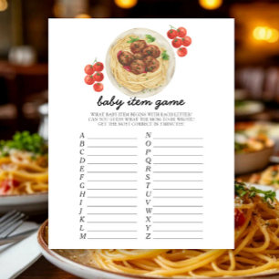 Papier Jeu Bébé Boulettes de Viande. Jeu de Baby Shower