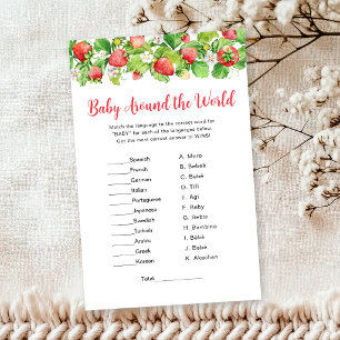 Papier Jeu Bébé Fraise Autour du Monde