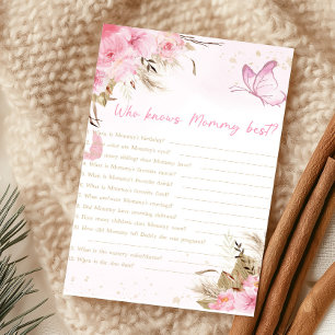Papier Jeu Butterfly Floral Baby Qui Connaît le Mieux Mam