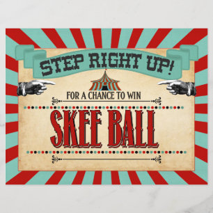 Papier Jeu d'anniversaire du cirque Skee Ball