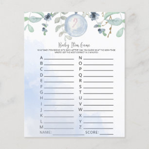 Papier Jeu d'article de bébé en hiver. Jeu de Baby Shower