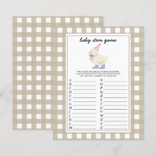 Papier Jeu d'articles pour bébé Shower de canard