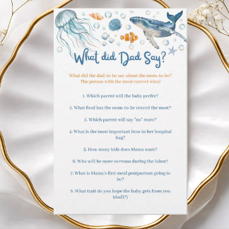 Papier Jeu de Baby Shower Aquarelle Côtière d'Été