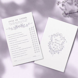 Papier Jeu de Baby Shower 'Au-dessus ou en dessous' sur l