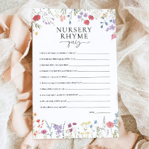 Jeu de Baby shower Boho de Nursery Rhyme