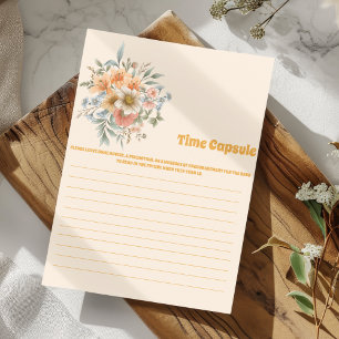 Papier Jeu de baby shower capsule temporelle