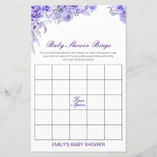 Papier Jeu de Baby shower de Bingo de bébé modifiable IMP
