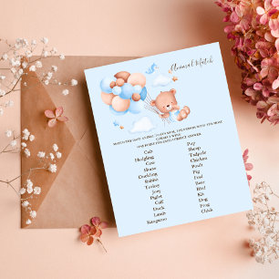 Papier Jeu de Baby shower de correspondance avec les anim