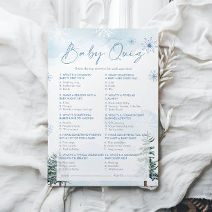 Papier Jeu de Baby shower du quiz bébé