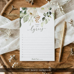 Papier Jeu de Baby Shower : Finissez les Paroles de Chans