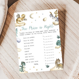Papier Jeu de Baby Shower Little Dragon Prix Juste