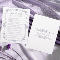 Jeu de Baby Shower Mariage 'Passez le Poème' Lavan