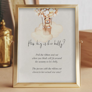 Papier Jeu de Baby Shower Ours Quelle est la taille de so