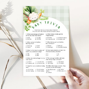 Papier Jeu de baby shower pour bébé trivia cultivé locale
