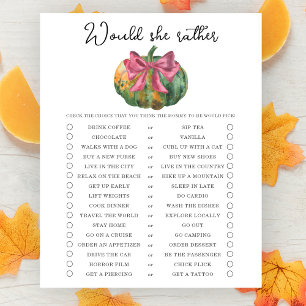 Papier Jeu de baby shower "Préférerait-elle plutôt citrou