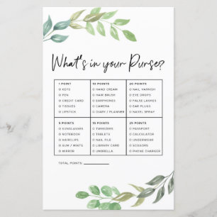 Papier Jeu de Baby Shower Qu'est-ce qu'il y a dans votre