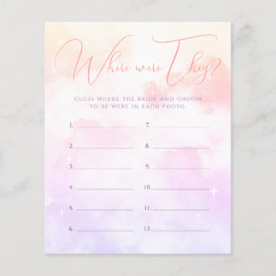 Papier Jeu de Baby Shower 'Rose Pourpre Où étaient-Ils'