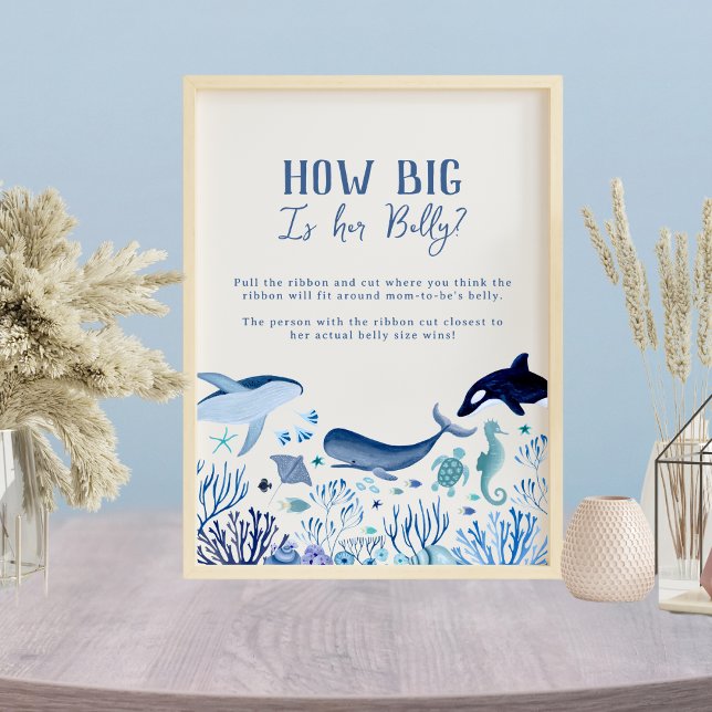 Papier Jeu de Baby Shower sous l'océan : Quelle est la ta (Créateur téléchargé)