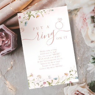 Papier Jeu de baby shower 'Wildflower met un anneau dessu