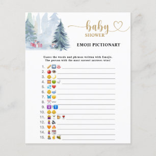 Papier Jeu de bébé en emoji d'hiver shower