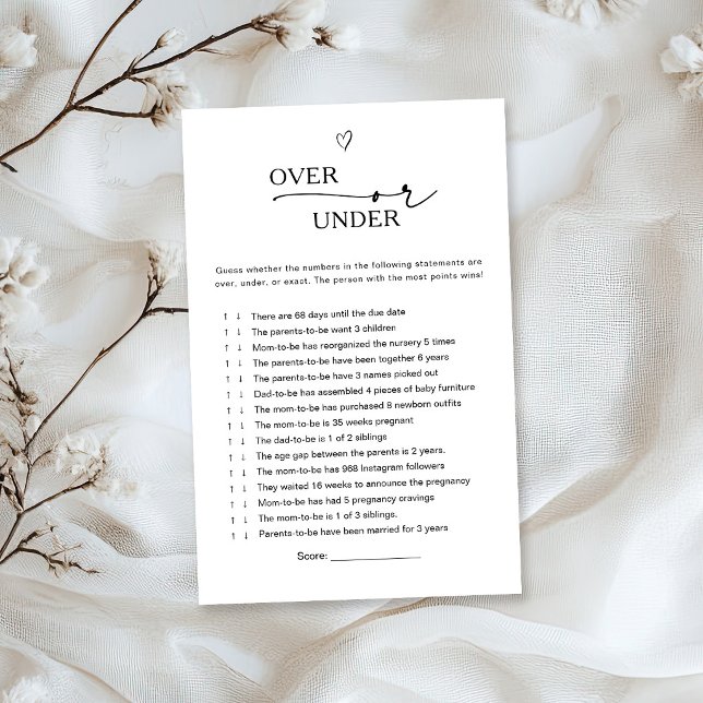 Papier Jeu de bébé Over ou Under (Créateur téléchargé)