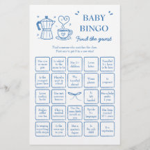 Jeu de Bingo Baby Find the Guest Café