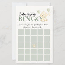 Jeu de Bingo Baby Shower, Bébé Fille Golden Retrie
