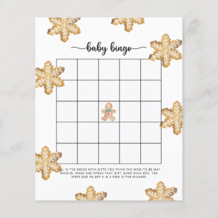 Papier Jeu de bingo Baby shower Gingerbread Baby