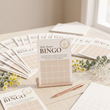 Jeu de Bingo Baby Shower | Golden Retriever