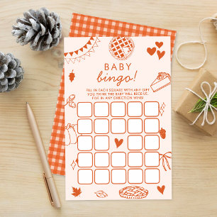 Papier Jeu de Bingo Baby Shower Little Cutie Pie Automne