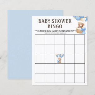 Papier Jeu de Bingo   Bear Balloon Boy Baby shower Games