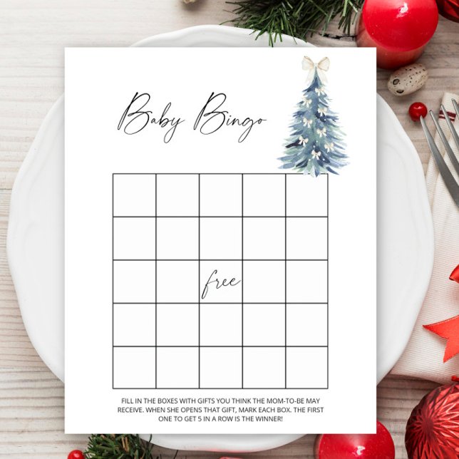 Papier jeu de bingo bébé arbre d'hiver (Créateur téléchargé)