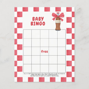 Papier Jeu de bingo bébé Soda Cola aquarelle