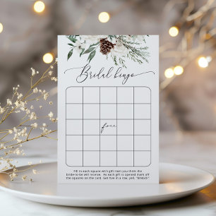 Papier Jeu de bingo de douche à feuillage persistant d'hi